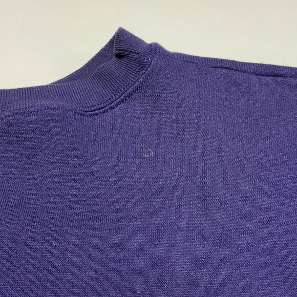 Vintage Winnie The Pooh Sweatshirt Oversized L Purple Crew Neck Cartoon 90s Y2K - Picture 14 of 16